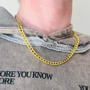 Y2K Gold 18K Plated Cuban Chain Necklace